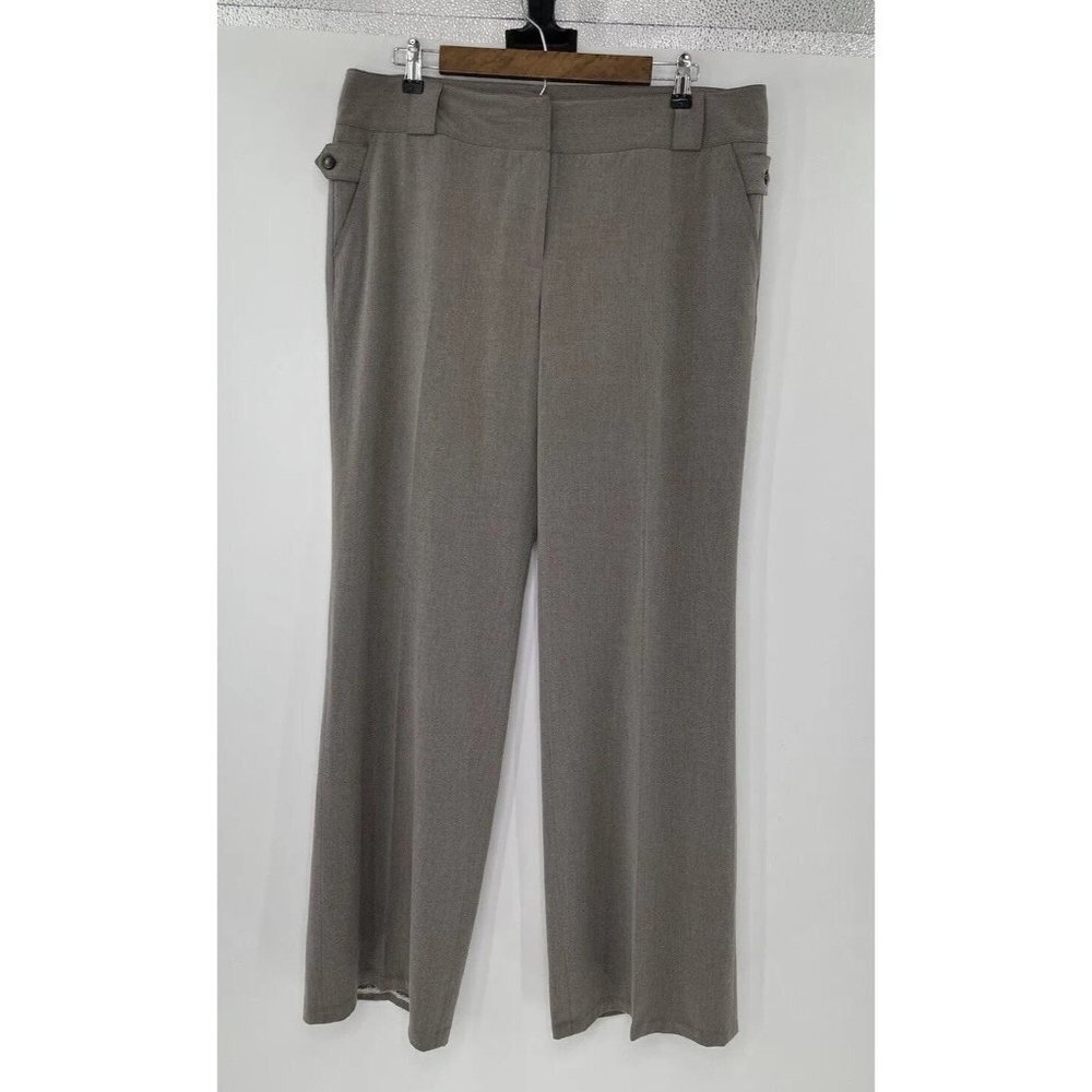 MICHAEL KORS Dress Pants Brown Wide Leg Slacks Pockets Size 12 Hemmed, 32 Inches